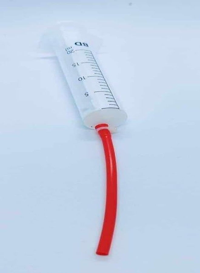 AABHA Hand Feeding Syringe with Red Soft Silicon Tube Suitable for Birds and Other Animals 12 ml Pack of 5 - Image 2